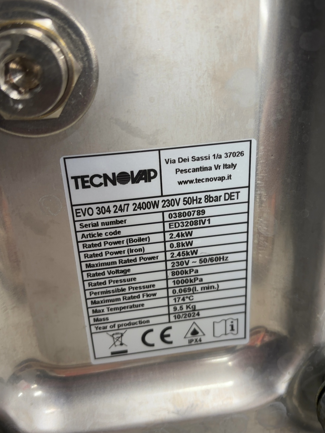 Tecnovap EVO 304 24/7 Ångtvätt